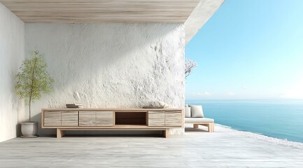 Modern Coastal Minimalist Wooden Terrace Design