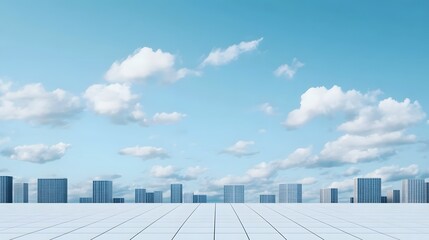 Obraz premium Futuristic urban skyline of a modern city