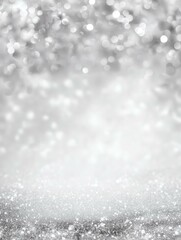 Silver Sparkle Background with Glittering Effect