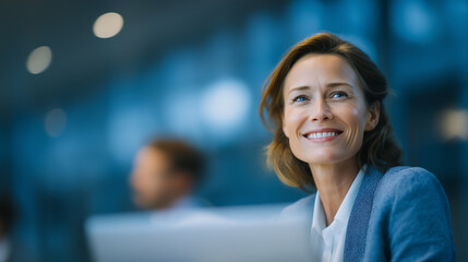 Fototapeta premium Collaborative Business Meeting in a Modern Office Space