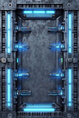 Futuristic metallic door design