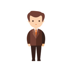 Cute Businessman Cartoon Illustration