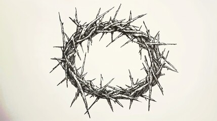 Fototapeta premium Crown of Thorns Symbolizing Sacrifice and Suffering 