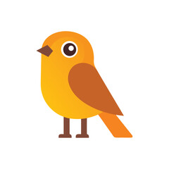 Cute Yellow Bird Illustration Free Cartoon Bird Image