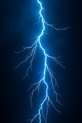 Lightning Strike Against Dark Sky