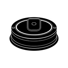 Robot vacuum with mood lighting silhouette