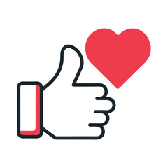 Social Media Like Heart Symbol Vector.