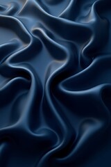 Obraz premium Blue Satin Fabric Folds Texture Background