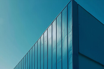 a building with a blue sky in the background