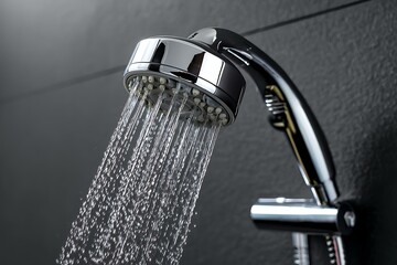Modern Chrome Shower Head with Water Spray