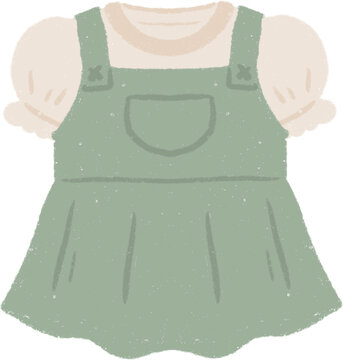 green dress with white sleeves clip art preview