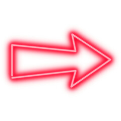 LED neon Arrow. Arrow neon light. Neon colored 