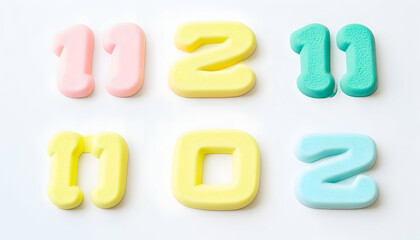 Naklejka premium Colorful numbers educational graphic