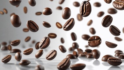 Coffee Beans in Motion