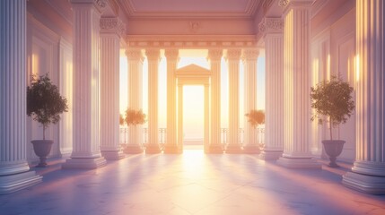 Fototapeta premium Sunlit Ancient Columns