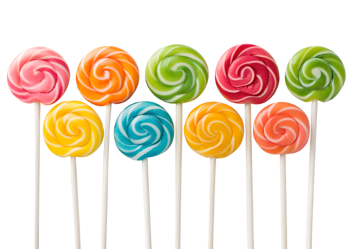 colorful lollipop isolated 