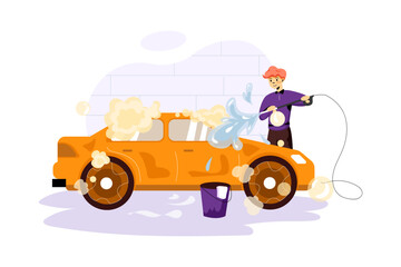 car wash illustration