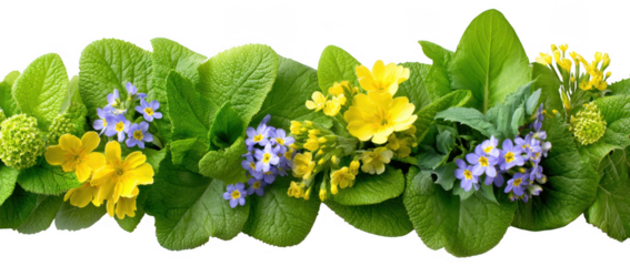 Floral and Flower Border Springtime Decoration Arrangement Transparent PNG