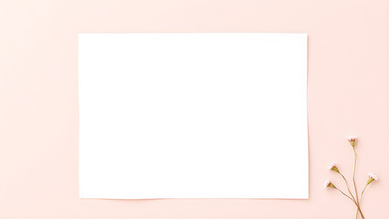 Fototapeta premium Invitation card mockup with empty paper blank