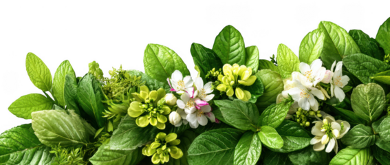 Floral and Flower Border Springtime Decoration Arrangement Transparent PNG