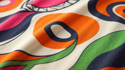 Obraz premium Psychedelic Swirls: Abstract 70s Print