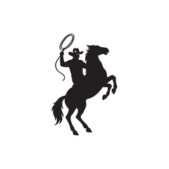 silhouette of a cowboy