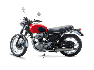 Street motorcycle side view isolated on transparent background. PNG
