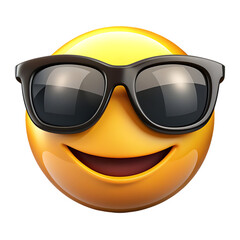 Cool Smiley Face Emoji Wearing Sunglasses: A Happy Digital Icon