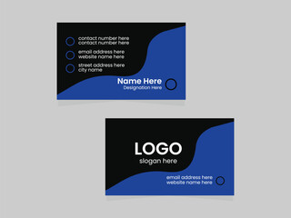 Corporate Creative Company Business Card Design, Template Mockup Vector Layout