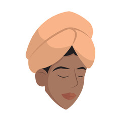 Relaxed woman with towel. Vector