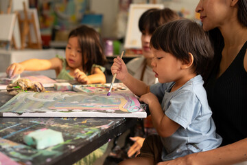 They focused on their creative work, as advised by their teachers.