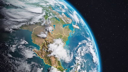 planet earth in space