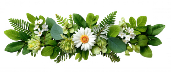 Floral and Flower Border Springtime Decoration Arrangement Transparent PNG