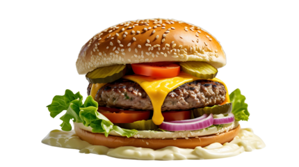 High resolution close up of beef burger
