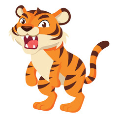 tiger cartoon isolated on white