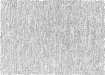Vector fabric texture. Distressed texture of weaving fabric. Grunge background. Abstract halftone vector illustration. Overlay to create interesting effect and depth. Black isolated on white. EPS10.