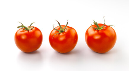 Red tomato, TOMATO, isolated on white background
