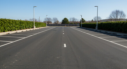 Fototapeta premium Photo of neat and clean car park 