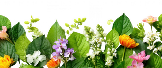 Floral and Flower Border Springtime Decoration Arrangement Transparent PNG