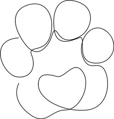 Dog Paw Print Outline