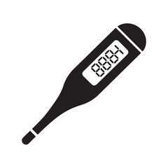 Digital Thermometer Displaying Temperature for Health Monitoring in a Clinical or Home Environment Setting