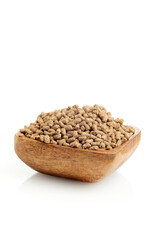 bran bud cereal in a wooden bowl