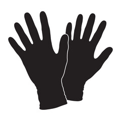 Black Medical Gloves Protective Headwear for Healthcare Professionals Safety Equipment Sterile Environment Cleanliness