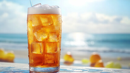 Iced Tea on a Sunny Beach