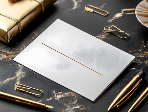 Blank White Gift Card for New Job Concept