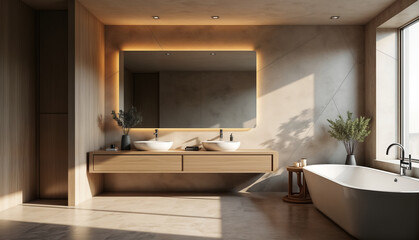 Stylish Modern Bathroom with Natural Elements