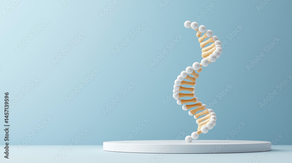 Wall mural exploring biotechnology and gene editing ethics in modern science laboratory setting 3d model concep