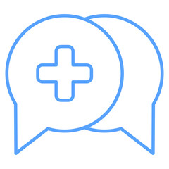Obraz premium consultation icon blue style