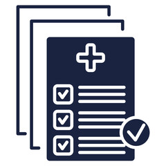 Medical History icon blue style