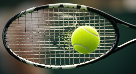 Tennis racket with ball